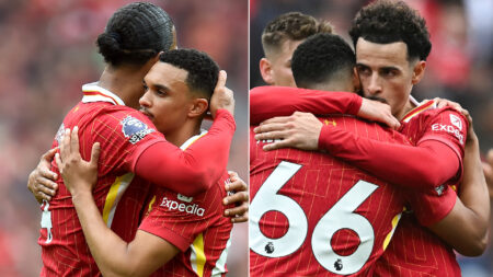 Trent Alexander-Arnold breaks down in tears and kisses badge as he gets emotional send-off from Liverpool fans