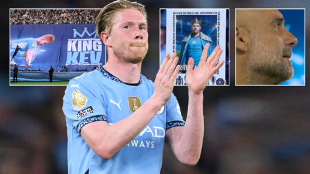 Pep Guardiola in tears as Man City say goodbye to Kevin De Bruyne with emotional tributes after big win over Bournemouth