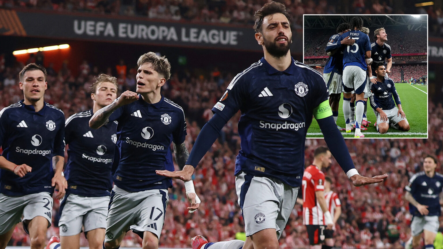 Athletic Bilbao 0 Man Utd 3: United on verge of final after thrashing Spaniards following controversial red card