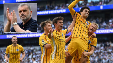 Tottenham 1 Brighton 4: Spurs face huge Postecoglou decision after last-day drubbing as Europa League champs finish 17th