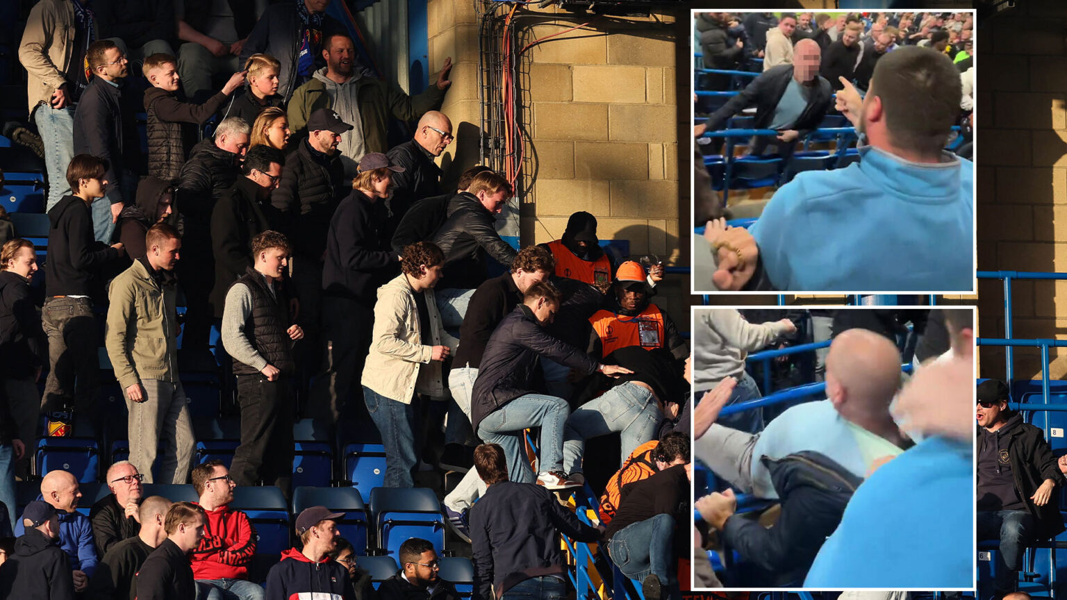 Stamford Bridge erupts in brawls as Chelsea launch probe into ‘most serious breach of stadium security in recent memory’