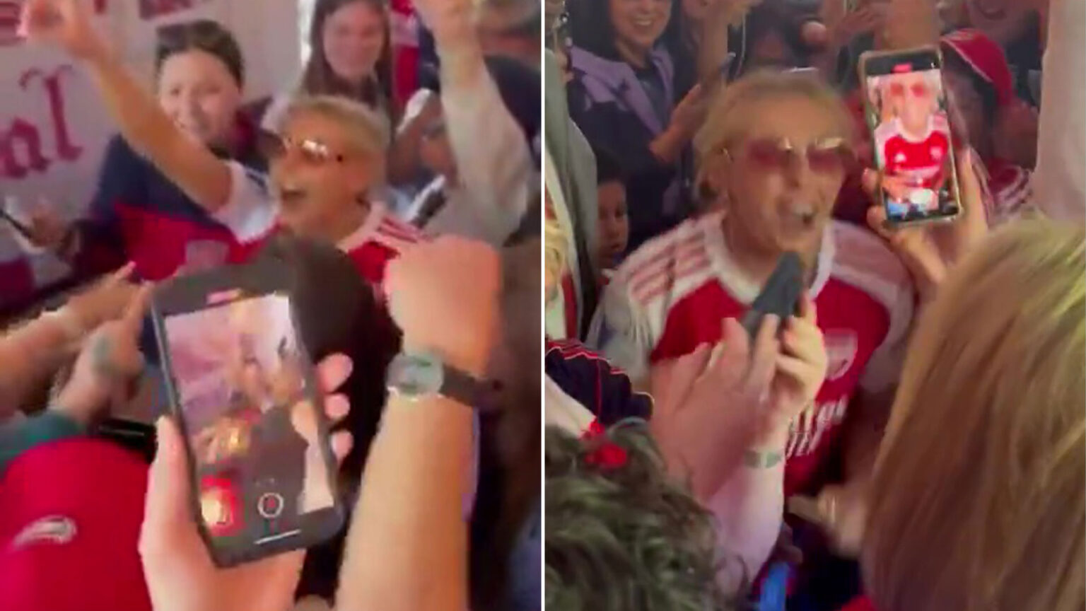 Chloe Kelly stuns Arsenal fans as she heads straight to local PUB after Champions League trophy parade