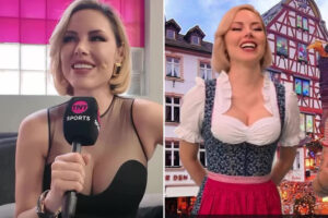 TNT Sports presenter Miroslava Montemayor stuns in see-through top as she gets ready to host Champions League final
