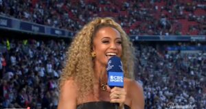 Kate Abdo ‘subbed off’ CBS Sports Champions League final coverage as new presenter leaves Micah Richards ecstatic