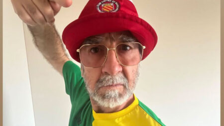 Man Utd legend Eric Cantona poses in rival kit as fans announce fresh protests against 20 years of Glazer ownership