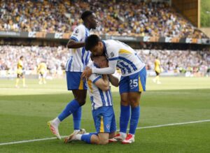Wolves 0 Brighton 2: Brajan Gruda fights back tears after doubling Seagulls’ lead at Molineux