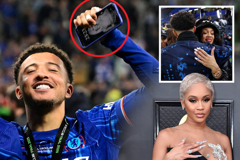 Chelsea star Jadon Sancho sparks rumours he is dating celebrity as eagle-eyed fans spot major clue on his phone