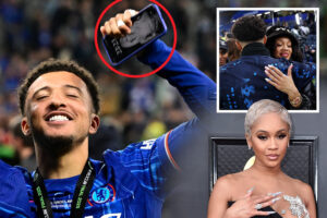 Chelsea star Jadon Sancho sparks rumours he is dating celebrity as eagle-eyed fans spot major clue on his phone