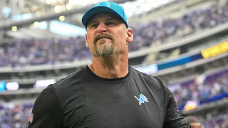 Lions coach Dan Campbell overcoming a giant bean bag is the definition of grit