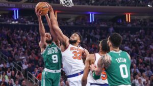 Knicks unable to stop Celtics' three-point barrage in 115-93 Game 3 loss