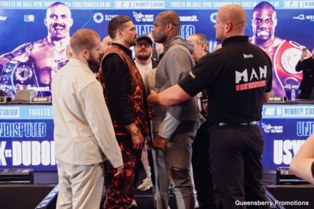 The Face of Fear: Daniel Dubois’ Intimidated Gaze Across From Usyk Foreshadows Another Defeat