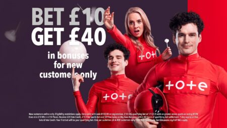 Get £40 welcome bonus when you stake £10 on football with Tote