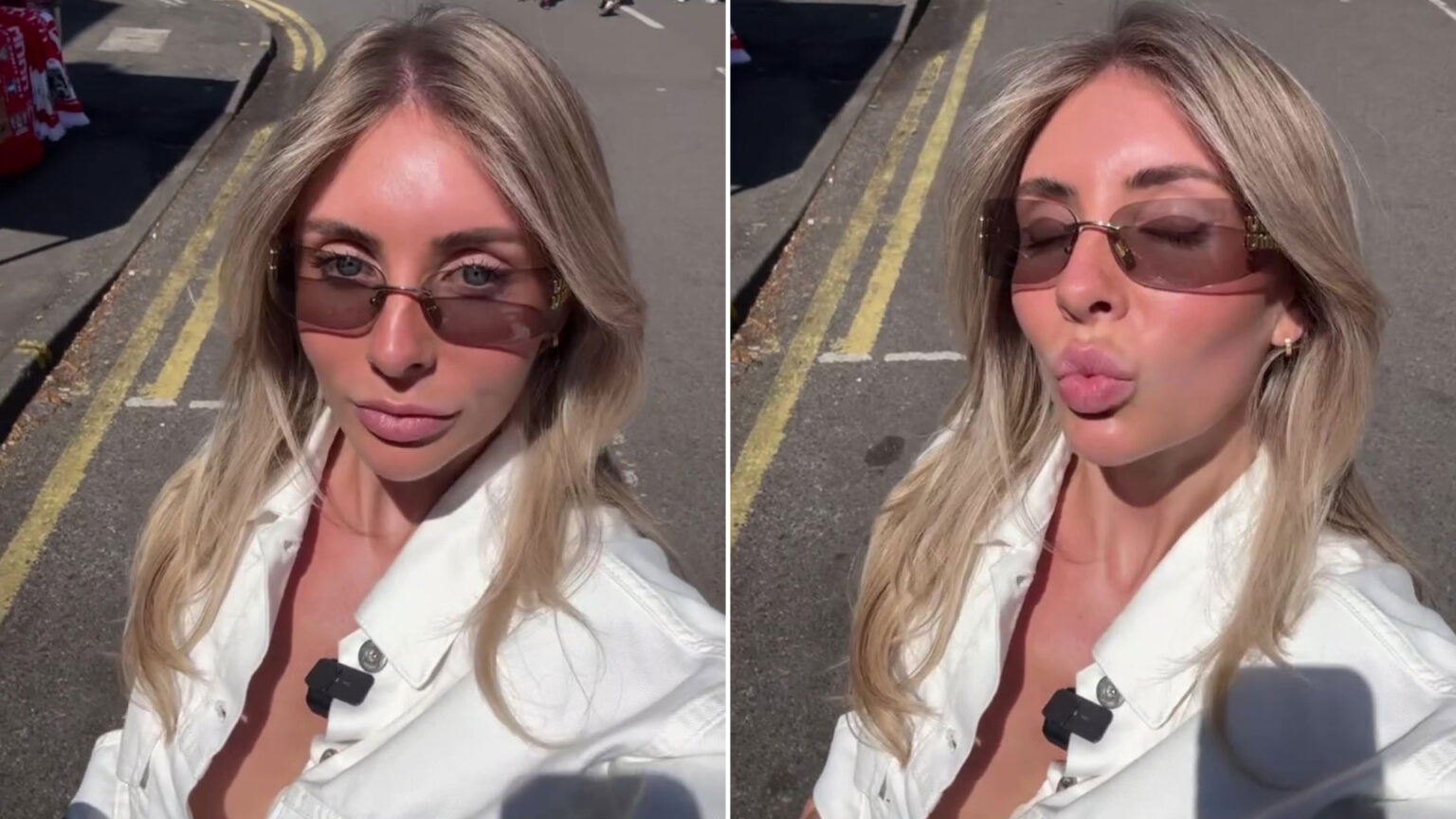 Bonnie Blue defies Premier League stadium ban despite being escorted out after offer to give fans ‘good time’