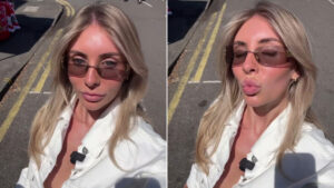 Bonnie Blue defies Premier League stadium ban despite being escorted out after offer to give fans ‘good time’