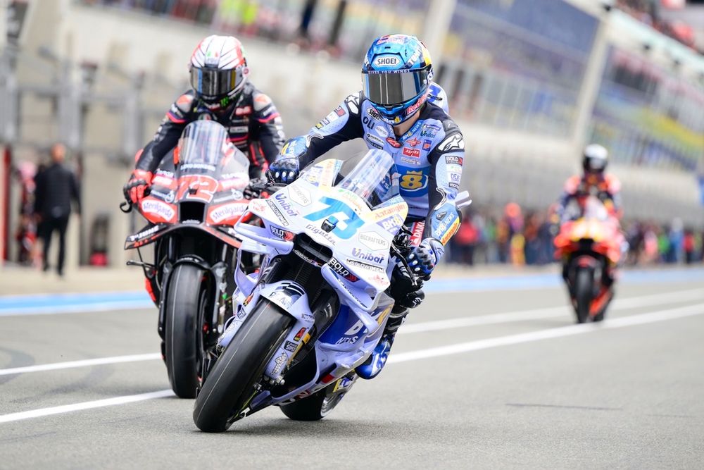 Championship leader Alex Marquez couldn't quite keep pace with the factory Ducatis on Friday