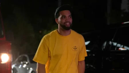 Caleb Williams goes viral after Miami night out with three models