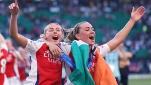 Chloe Kelly ‘grateful’ to find happiness and Champions League success with Arsenal after being in ‘dark place’