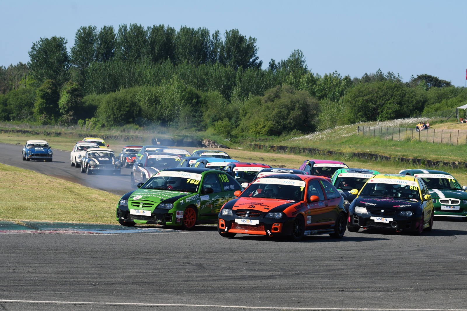 Cole (l) and McDermind were never far apart at Pembrey