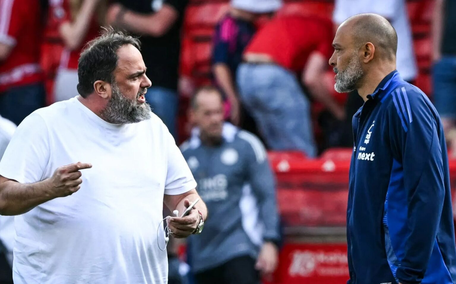 Nottingham Forest owner Evangelos Marinakis releases statement after storming onto pitch following catastrophic draw
