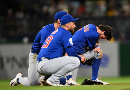 Fan falls over outfield wall during Pirates-Cubs matchup at PNC Park, taken off field on stretcher