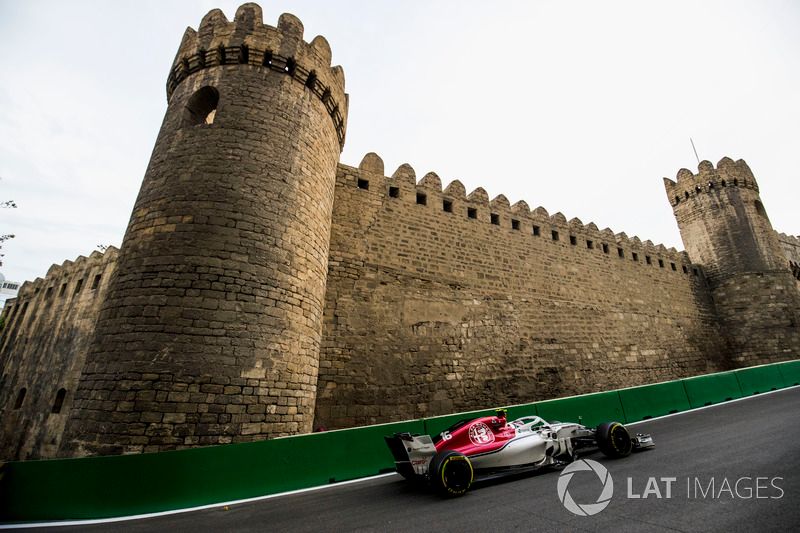 Leclerc's first F1 points arrived in a zany Baku race