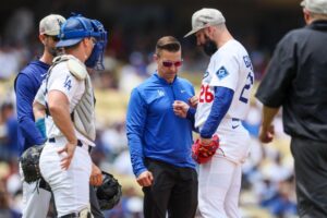 Bloodied Tony Gonsolin struggles as Angels complete three-game sweep of Dodgers