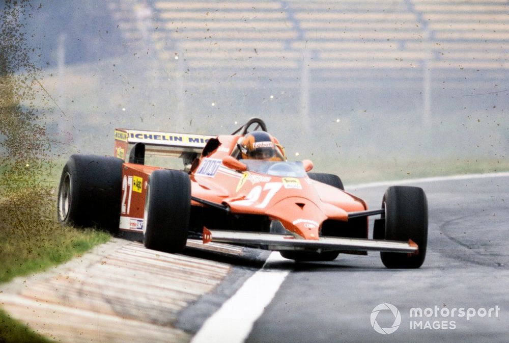 Villeneuve wrestling with his Ferrari became a familiar scene