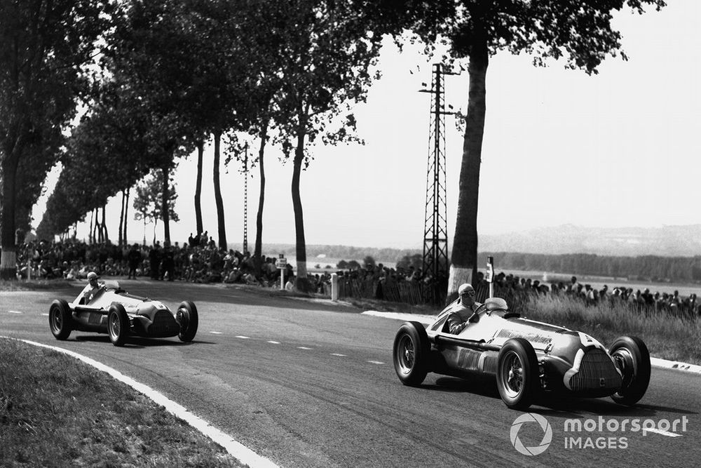 Alfa Romeo was powered by its own engine in 1950, while McLaren is a Mercedes customer squad