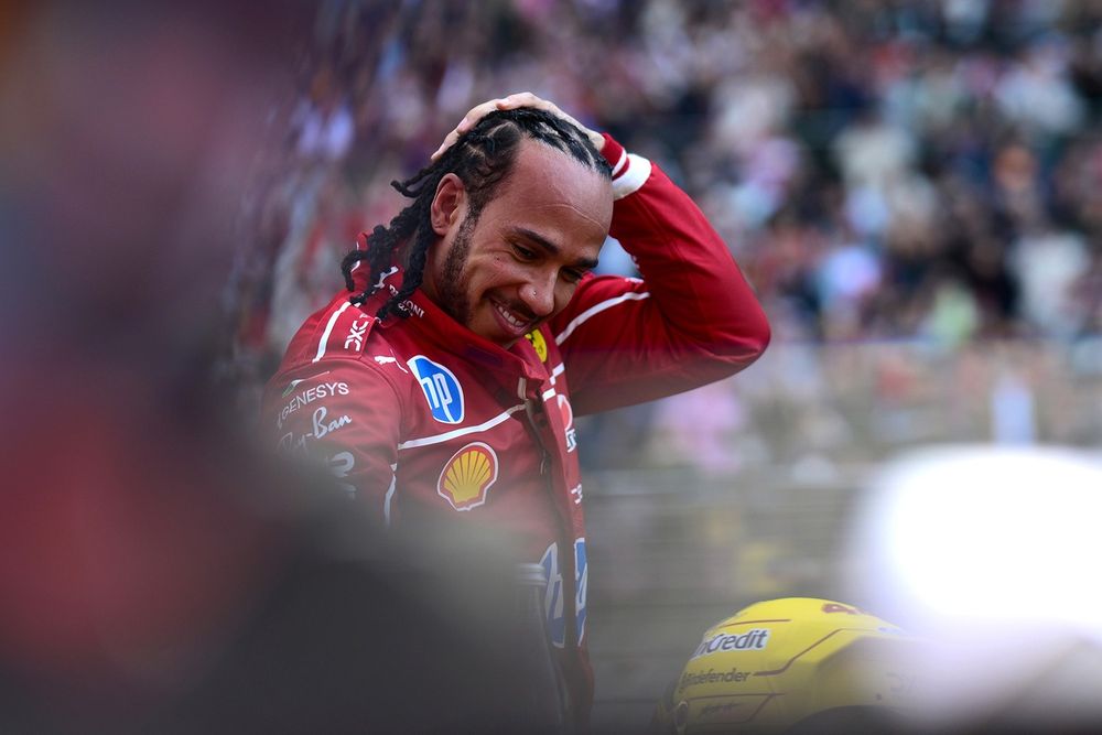Lewis Hamilton after winning the Shanghai sprint