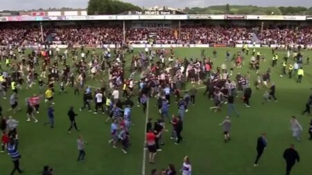 Former Championship club win promotion to National League as fans go wild after nightmare decade