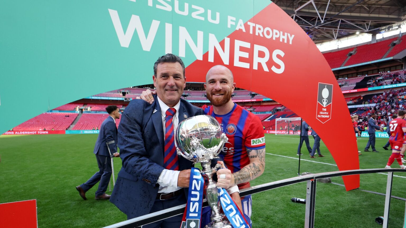 Former Premier League star who was rushed to hospital after having two strokes wins triumphant Wembley final