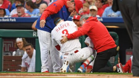 Bryce Harper to miss Game 1 of doubleheader against Braves, Game 2 status uncertain