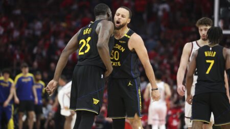 Stephen Curry and Buddy Hield lead Warriors past Rockets 103-89 in Game 7