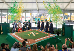 Athletics new stadium: Rob Manfred, John Fisher take part in groundbreaking event for Las Vegas ballpark