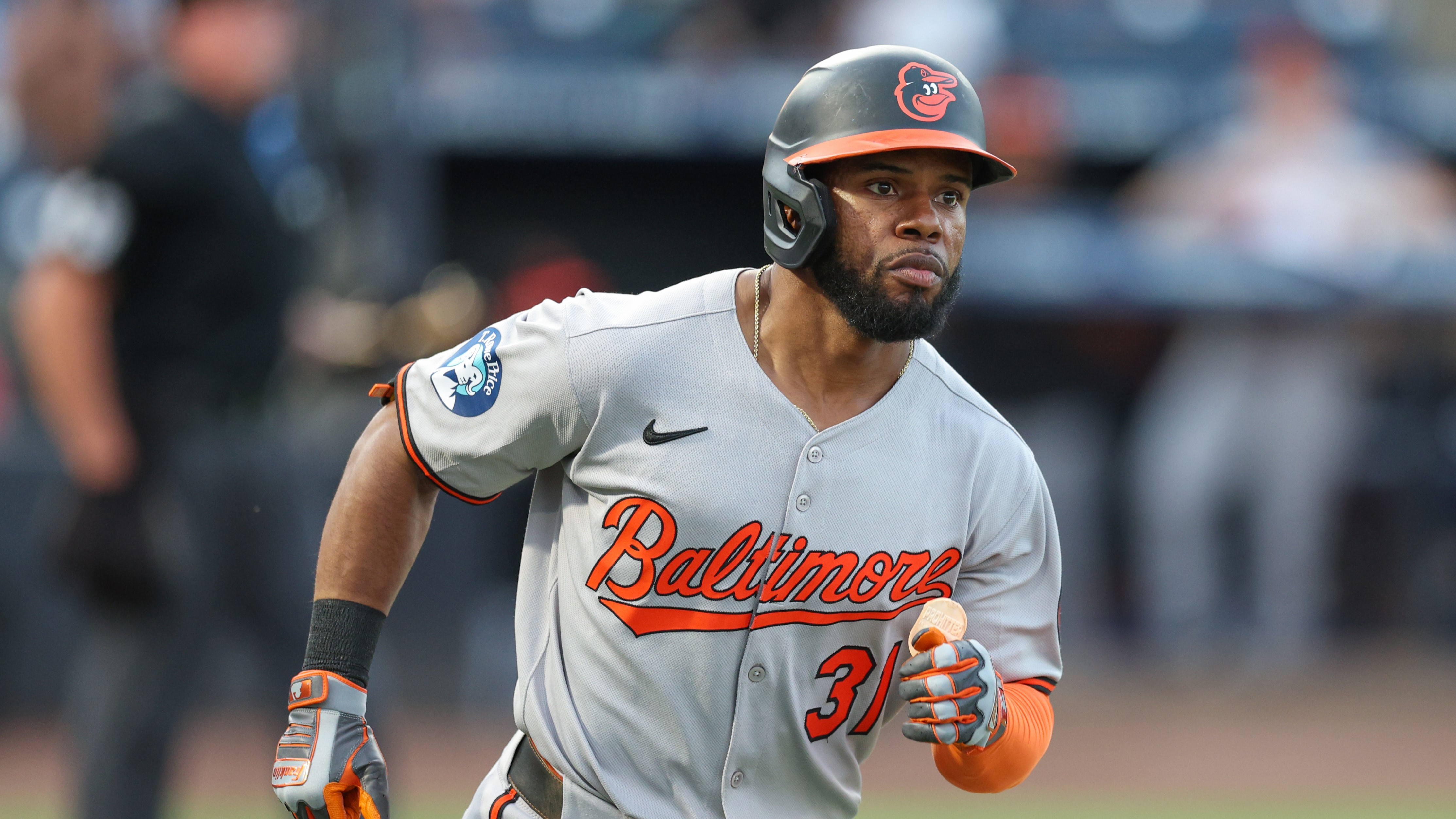 Jun 18, 2025; Tampa, Florida, USA; Baltimore Orioles center fielder Cedric Mullins (31) runs the bases after hitting a home run against the Tampa Bay Rays in the second inning at George M. Steinbrenner Field.