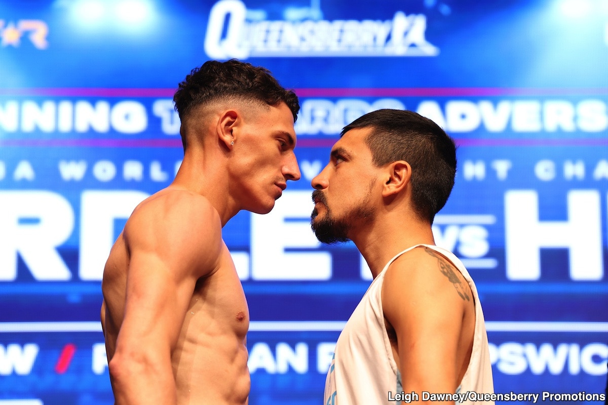 Image: Fabio Wardley 243 vs. Justin Huni 248 - Official Weigh-in Results for DAZN
