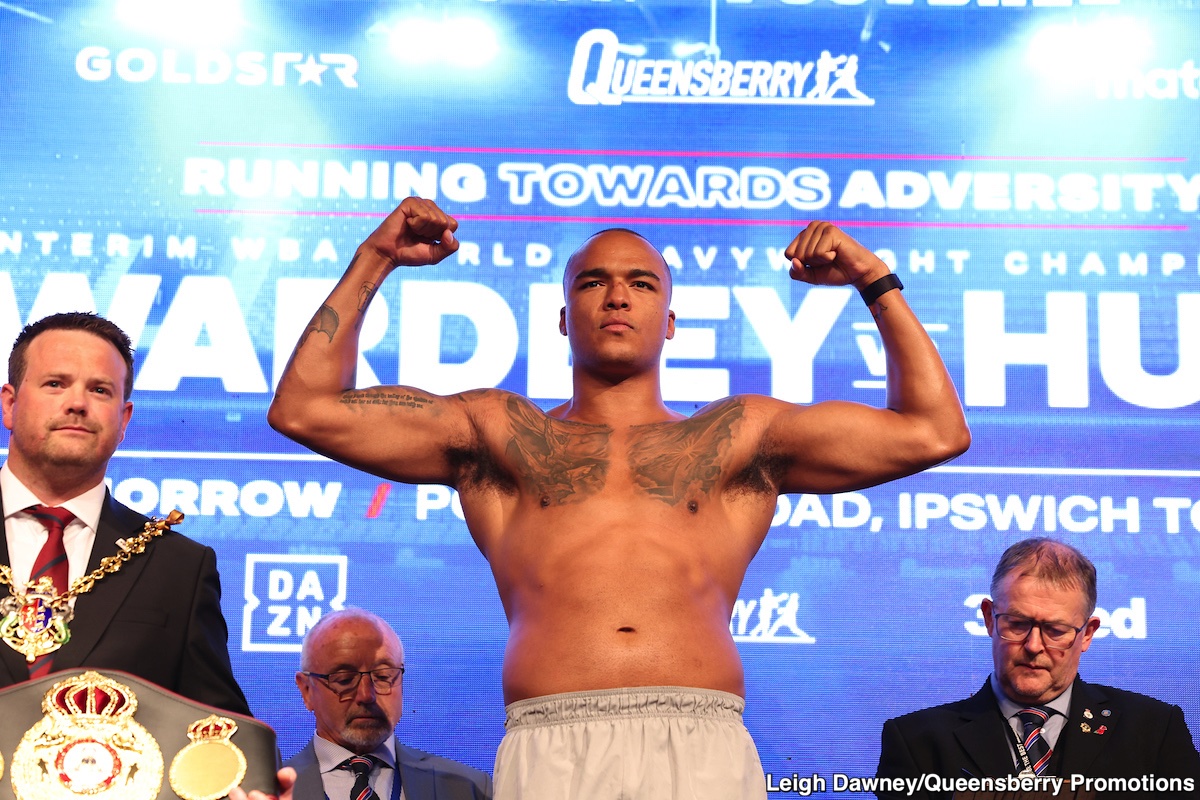 Image: Fabio Wardley 243 vs. Justin Huni 248 - Official Weigh-in Results for DAZN