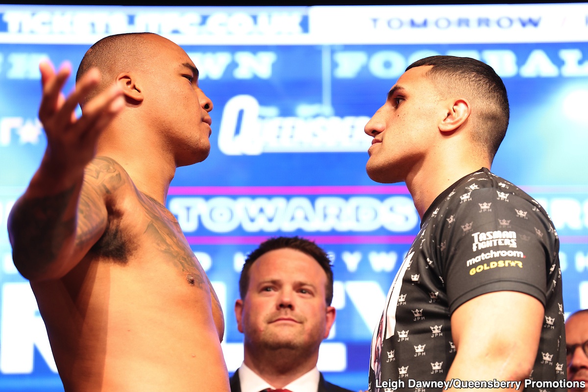 Image: Fabio Wardley 243 vs. Justin Huni 248 - Official Weigh-in Results for DAZN