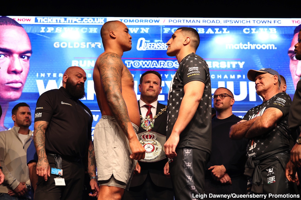 Image: Fabio Wardley 243 vs. Justin Huni 248 - Official Weigh-in Results for DAZN