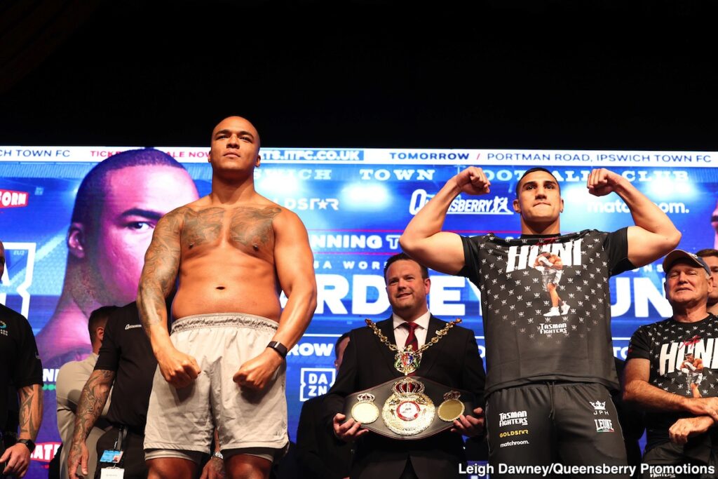 Fabio Wardley 243 vs. Justin Huni 248 – Official Weigh-in Results for DAZN
