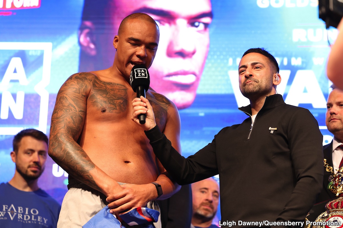 Image: Fabio Wardley 243 vs. Justin Huni 248 - Official Weigh-in Results for DAZN