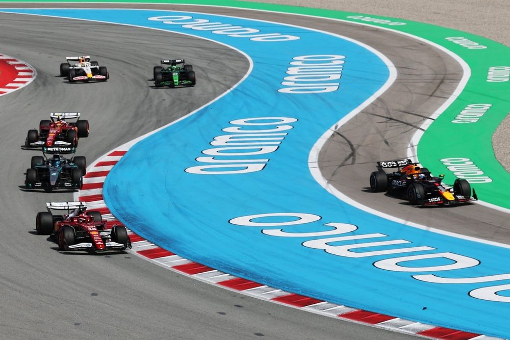 Charles Leclerc, Ferrari, Max Verstappen, Red Bull Racing, George Russell, Mercedes