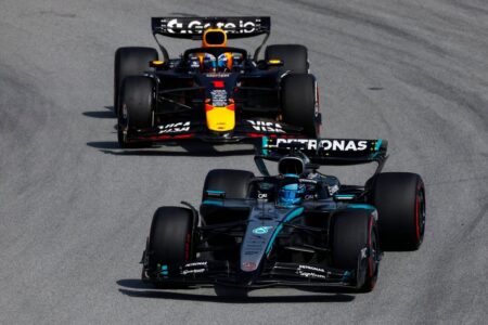Russell blames Verstappen for “very deliberate” hit at F1 Spanish GP