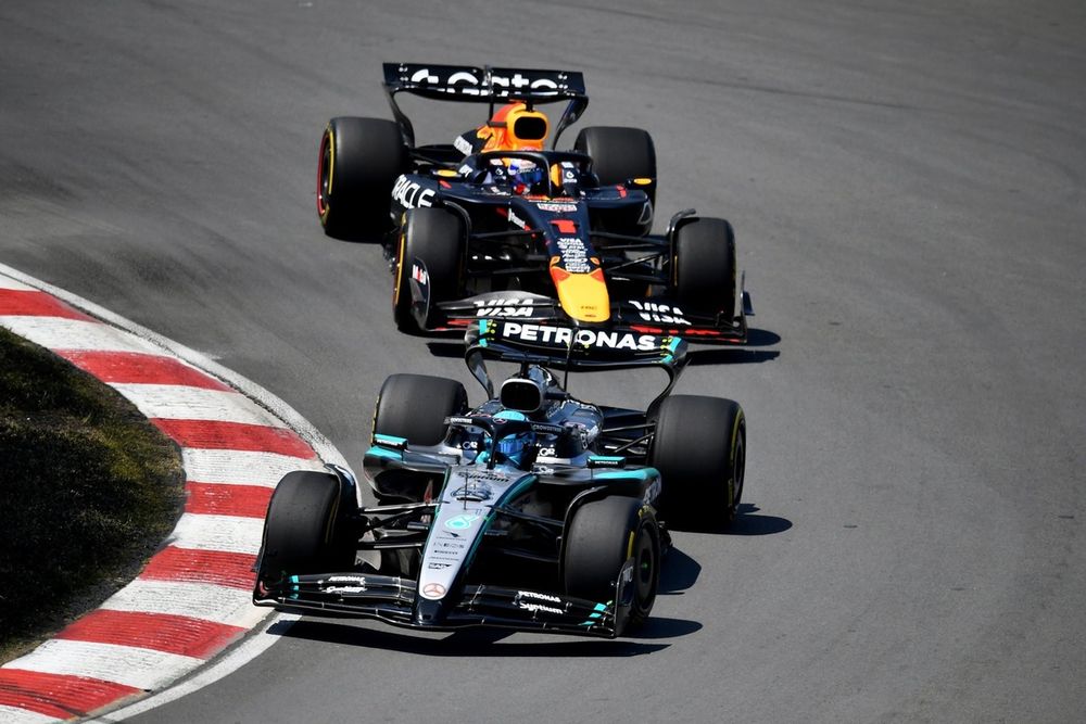 Max Verstappen, Red Bull Racing, George Russell, Mercedes
