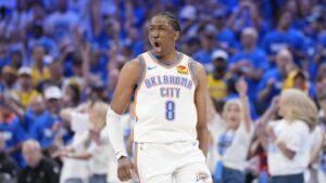 No Pacers comeback this time, Thunder take 3-2 Finals lead with Game 5 win on night Haliburton hobbled
