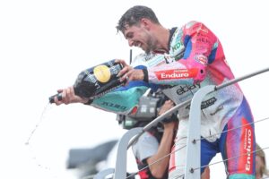 Why late podium charge against Bagnaia gave Di Giannantonio goosebumps