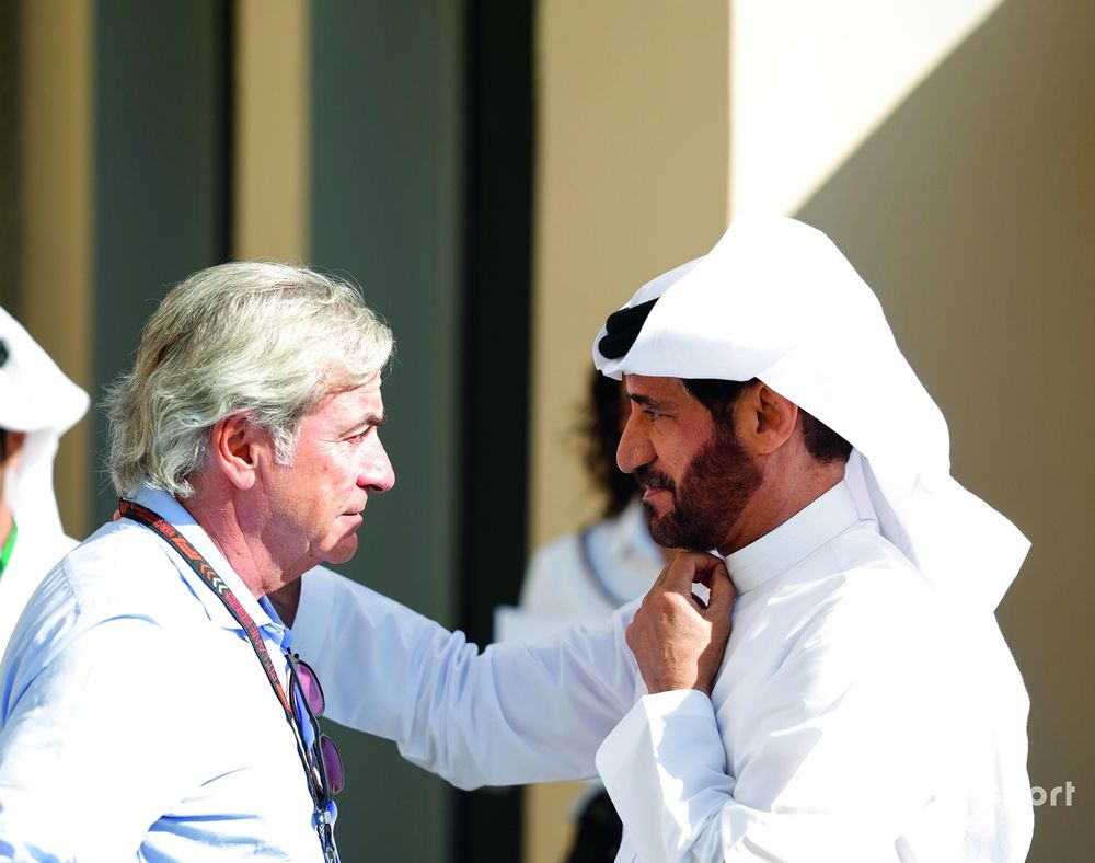 Carlos Sainz Sr. with Mohammed Ben Sulayem, President, FIA
