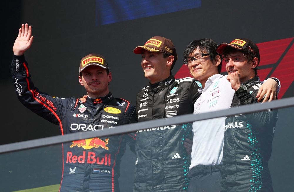 Max Verstappen, Red Bull Racing, George Russell, Mercedes, Andrea Kimi Antonelli, Mercedes
