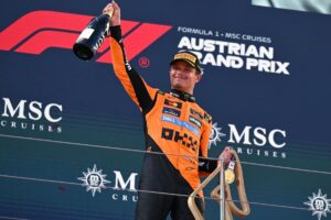 Norris fends off Piastri for victory, Verstappen taken out by Antonelli