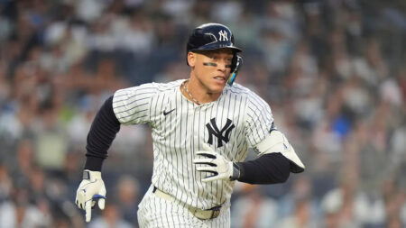 Aaron Judge blasts home run 469 feet, nearly out of Kauffman Stadium in matchup vs. Royals